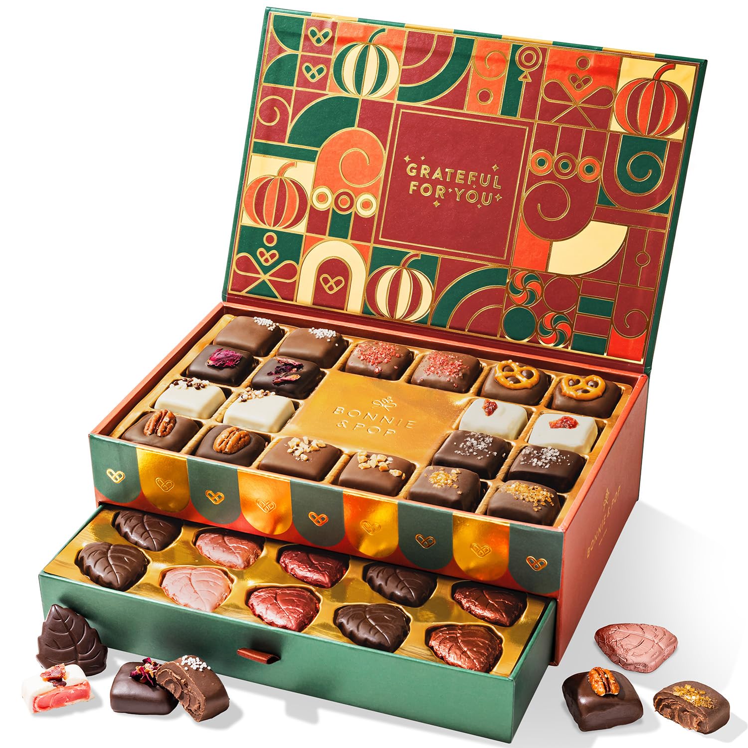 Thanksgiving Chocolate Gift Box with Assorted Truffles – Bonnie and Pop