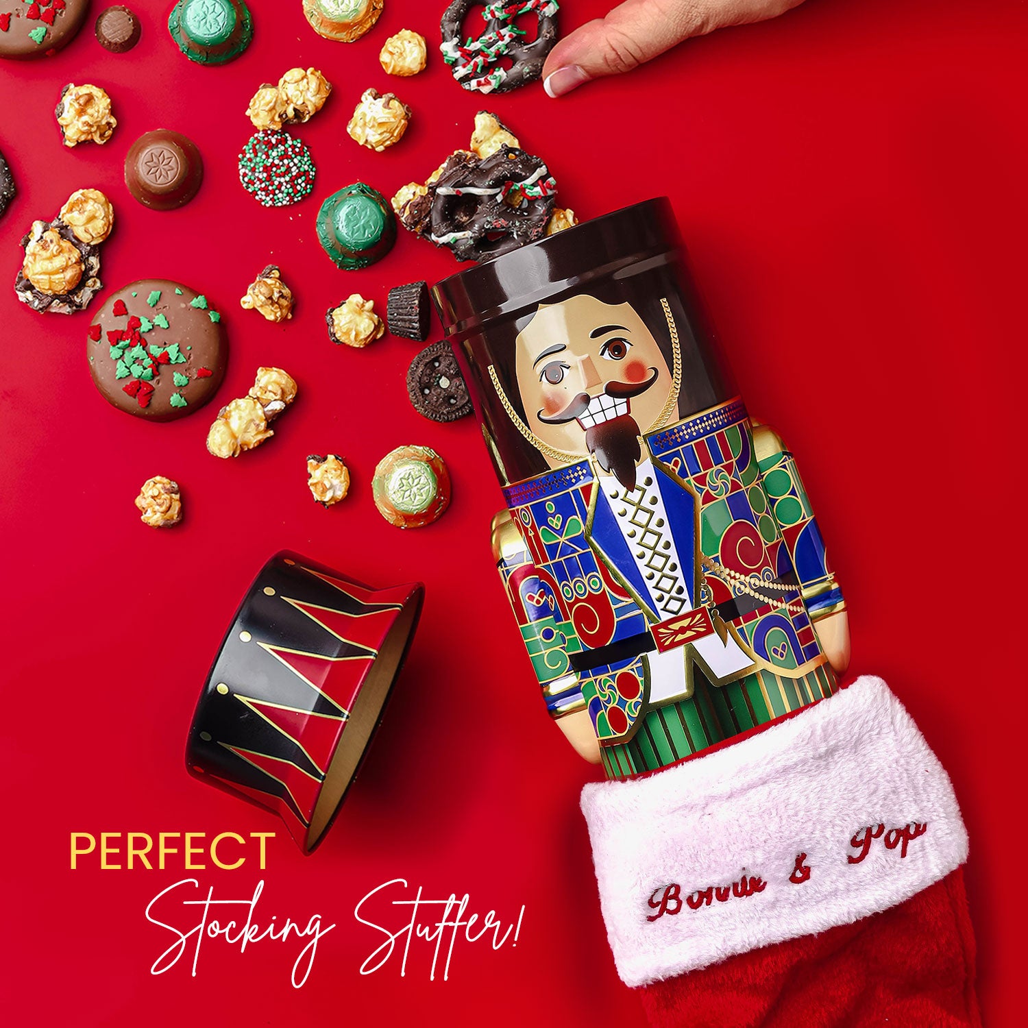 Christmas Gift Basket – Nutcracker Soldier Keepsake Tin Filled with Holiday Snack Mix