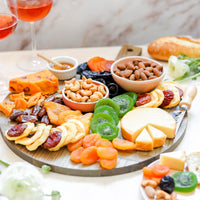 Deluxe Gift Basket – Cheese, Fruit & Nut Board in Wooden Tray