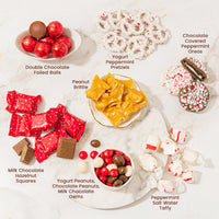 Christmas Gift Basket – Holiday Treat Assortment Box with Chocolates, Nuts & Caramels