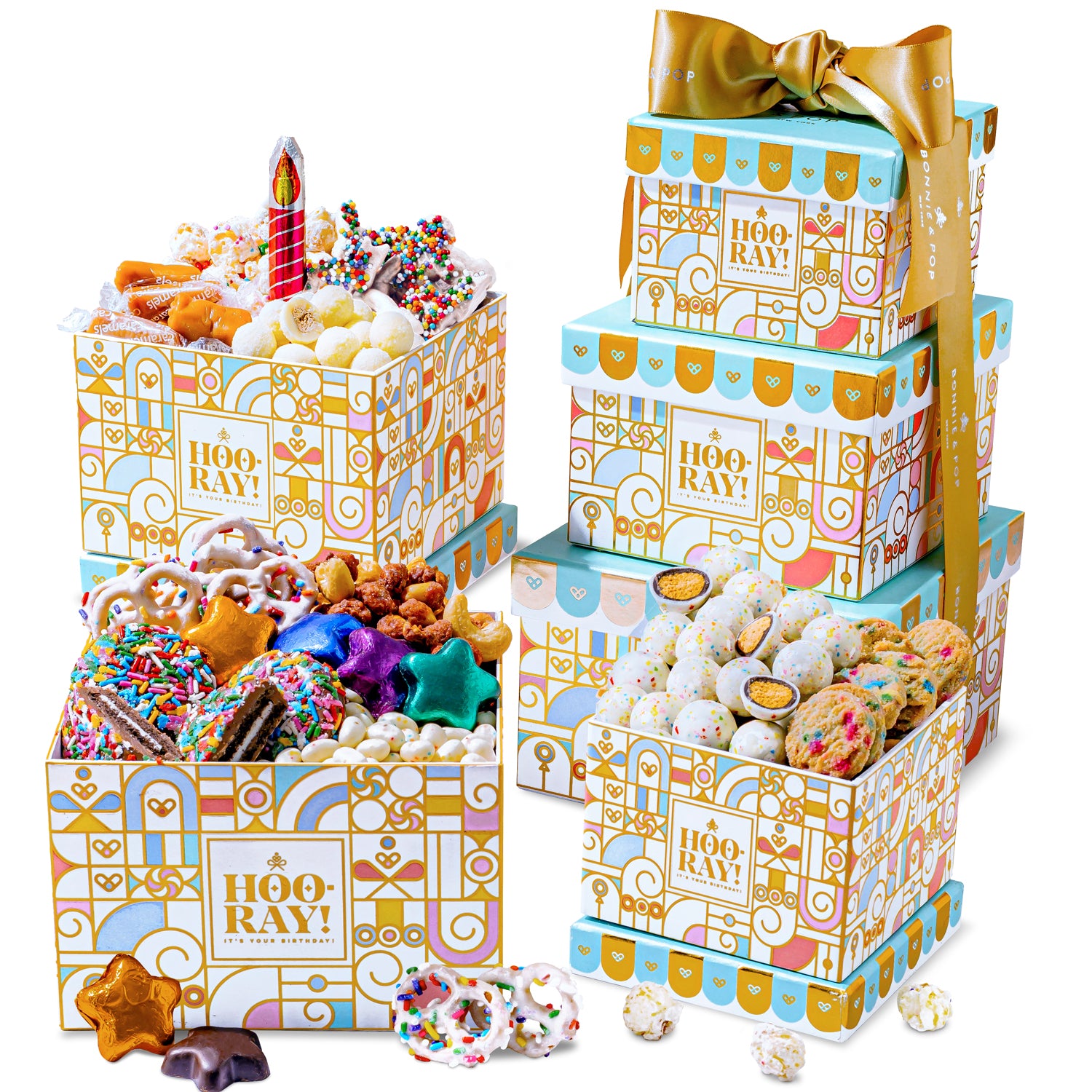 3-Tier Birthday Chocolate Gift Tower – Festive Chocolate & Sweet