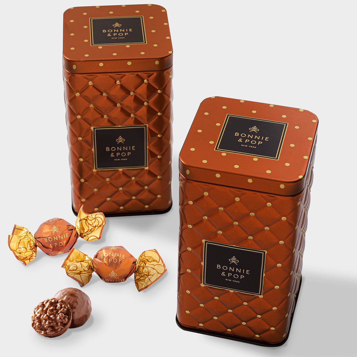 Luxury Chocolate Tins– Gourmet Chocolate Assortment, Premium Milk & Dark Chocolate Bonbons in Elegant Keepsake Tins