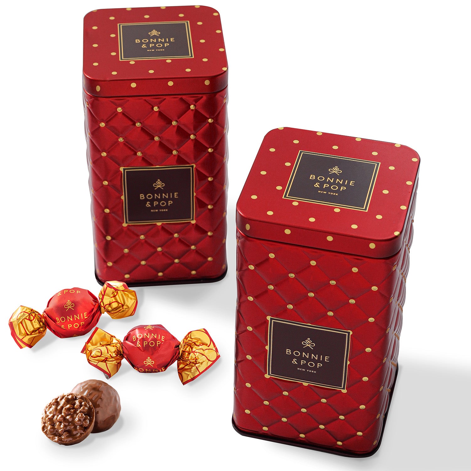 Luxury Chocolate Tins– Gourmet Chocolate Assortment, Premium Milk & Dark Chocolate Bonbons in Elegant Keepsake Tins