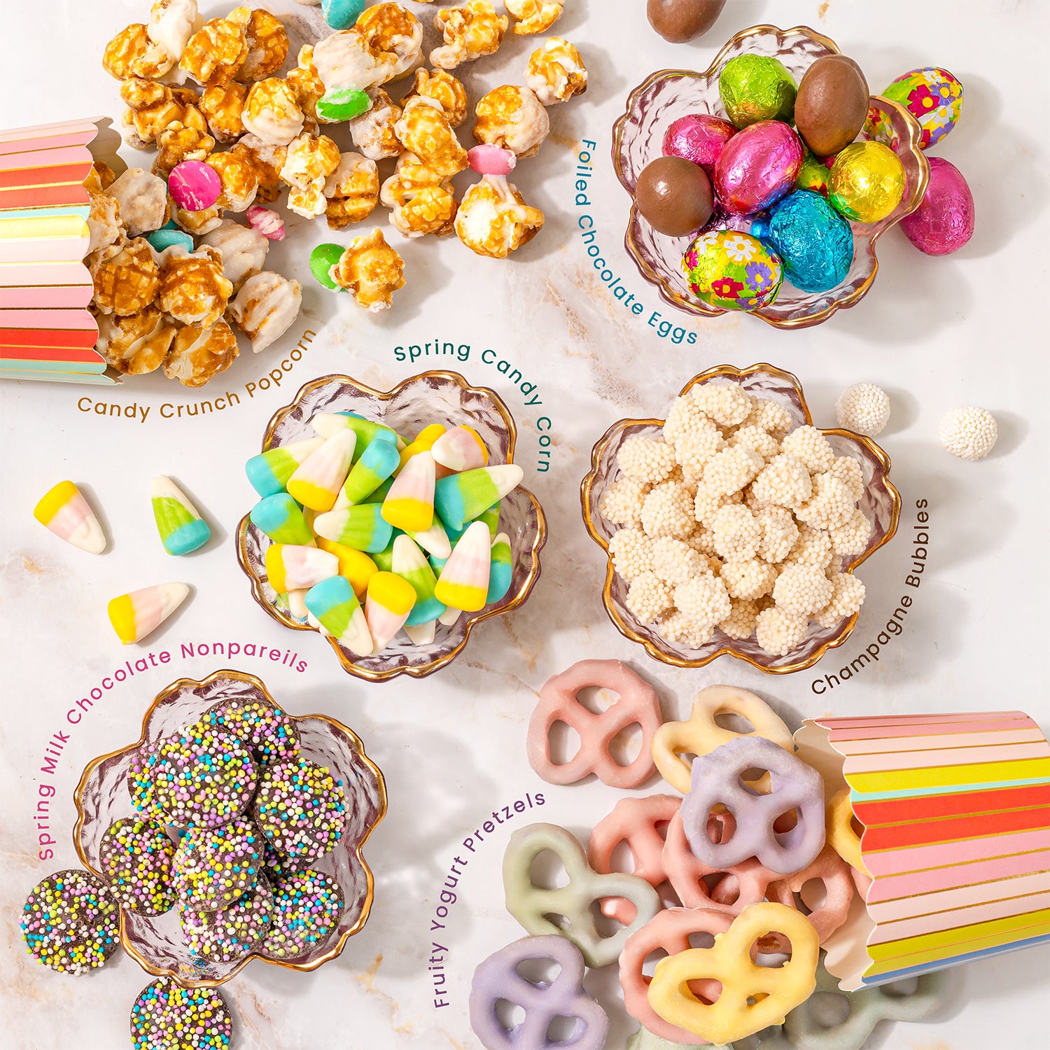 Musical Easter Carousel Gift Tin with Spring Candy Assortment – Plays Easter Music, Chocolate Eggs, Yogurt Pretzels & Popcorn