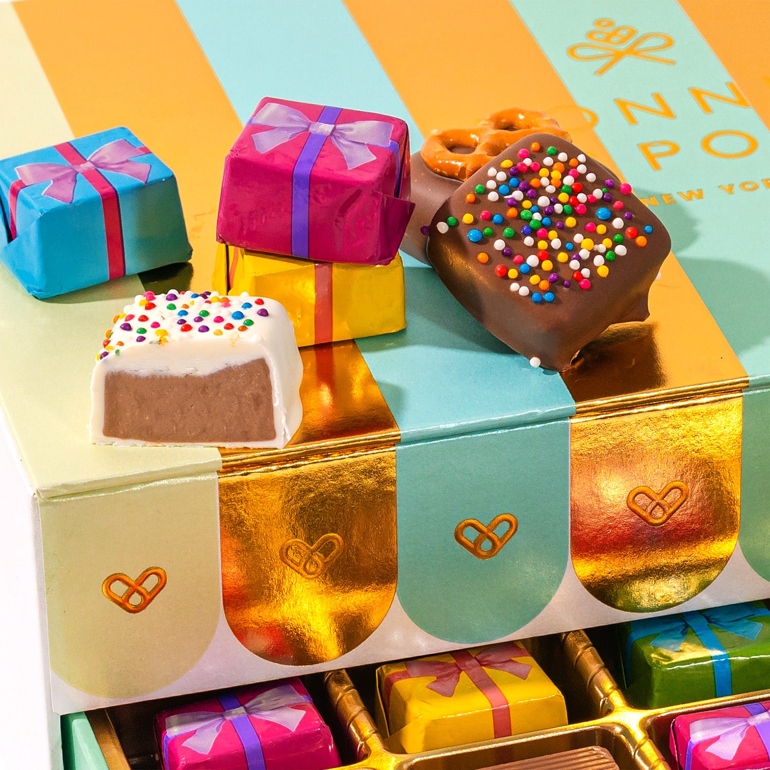 Birthday Chocolate Gift Basket – Gourmet Chocolate Birthday Gift Box with Assorted Truffles, Caramels & Pretzels | Happy Birthday Food Gift for Men, Women, Family & Office