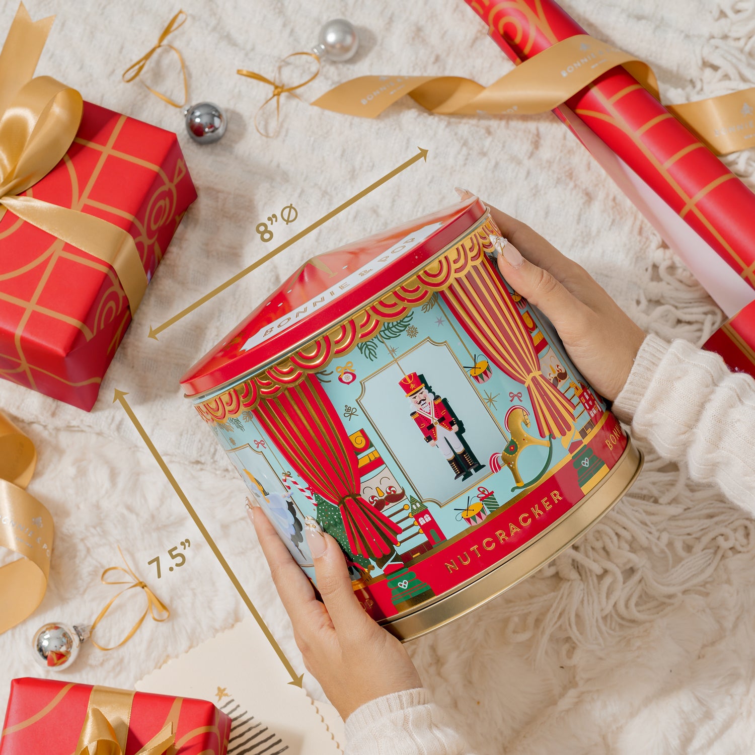 Christmas Nutcracker Musical Holiday Popcorn Carousel