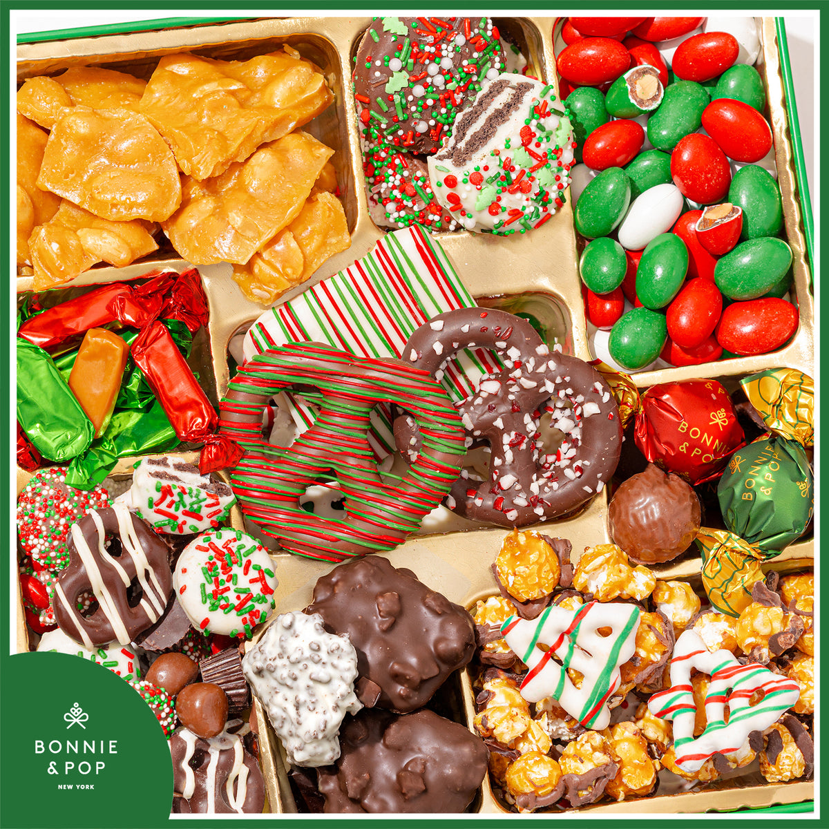 Christmas Tin with Assorted Holiday Treats- Extra Large