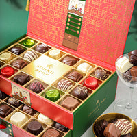 Christmas Chocolate Gift – Gourmet Belgium Truffle Gift Box with Over 30 Assorted Holiday Chocolates