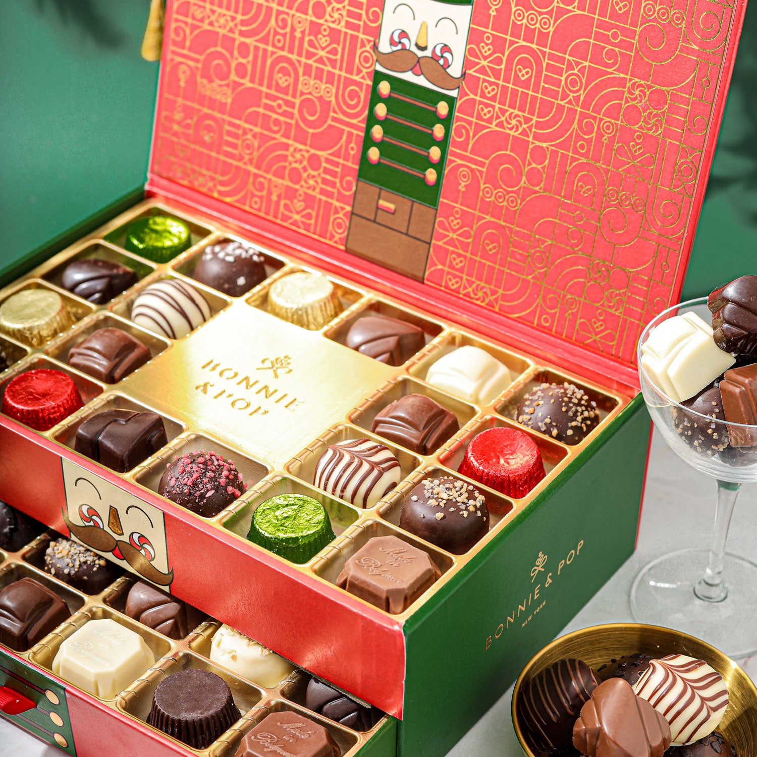 Christmas Chocolate Gift – Gourmet Belgium Truffle Gift Box with Over 30 Assorted Holiday Chocolates