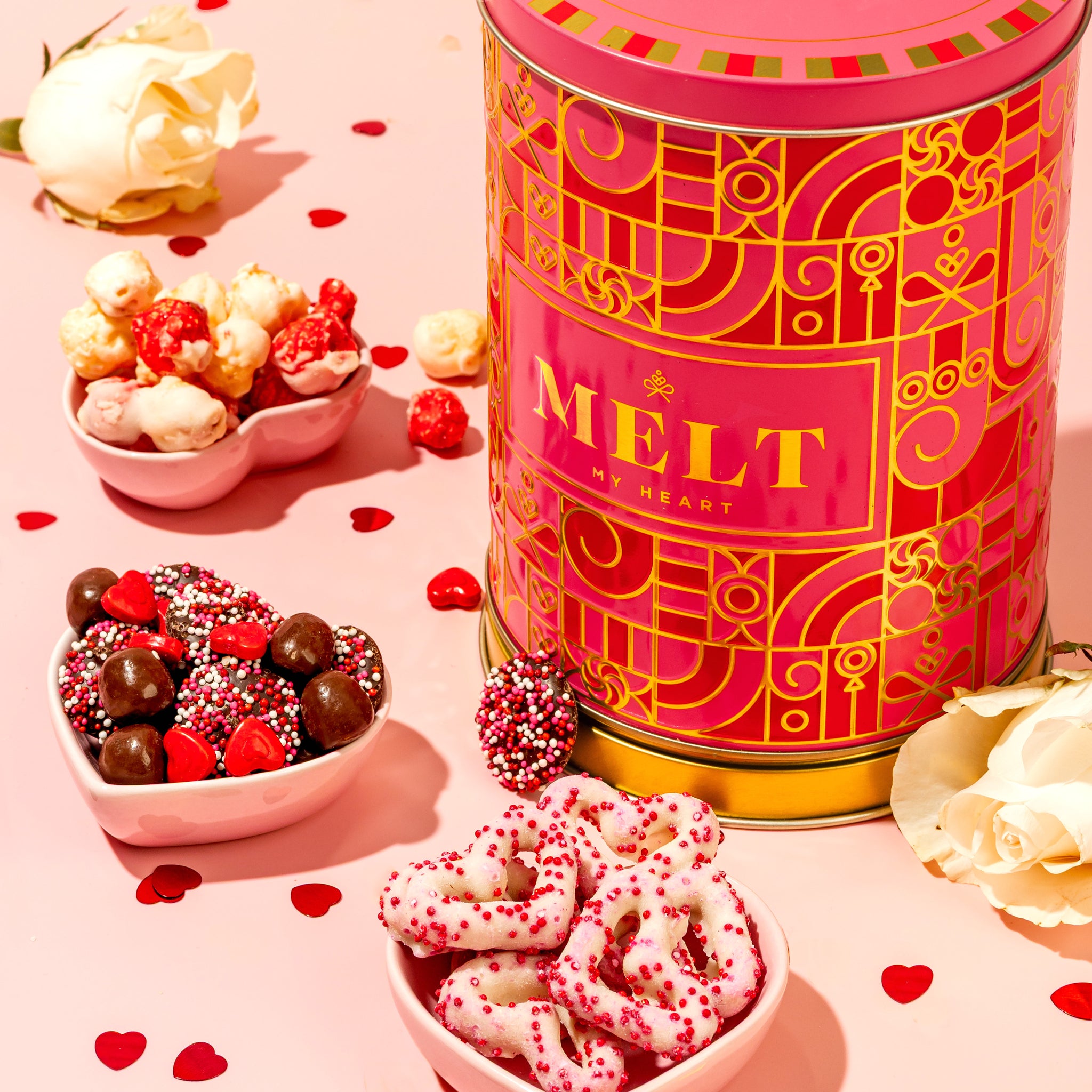 Valentines Day Gift Tin- Snack Assortment- Musical Gift Tin