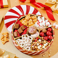 Christmas Gift Basket – Holiday Treat Assortment Box with Chocolates, Nuts & Caramels