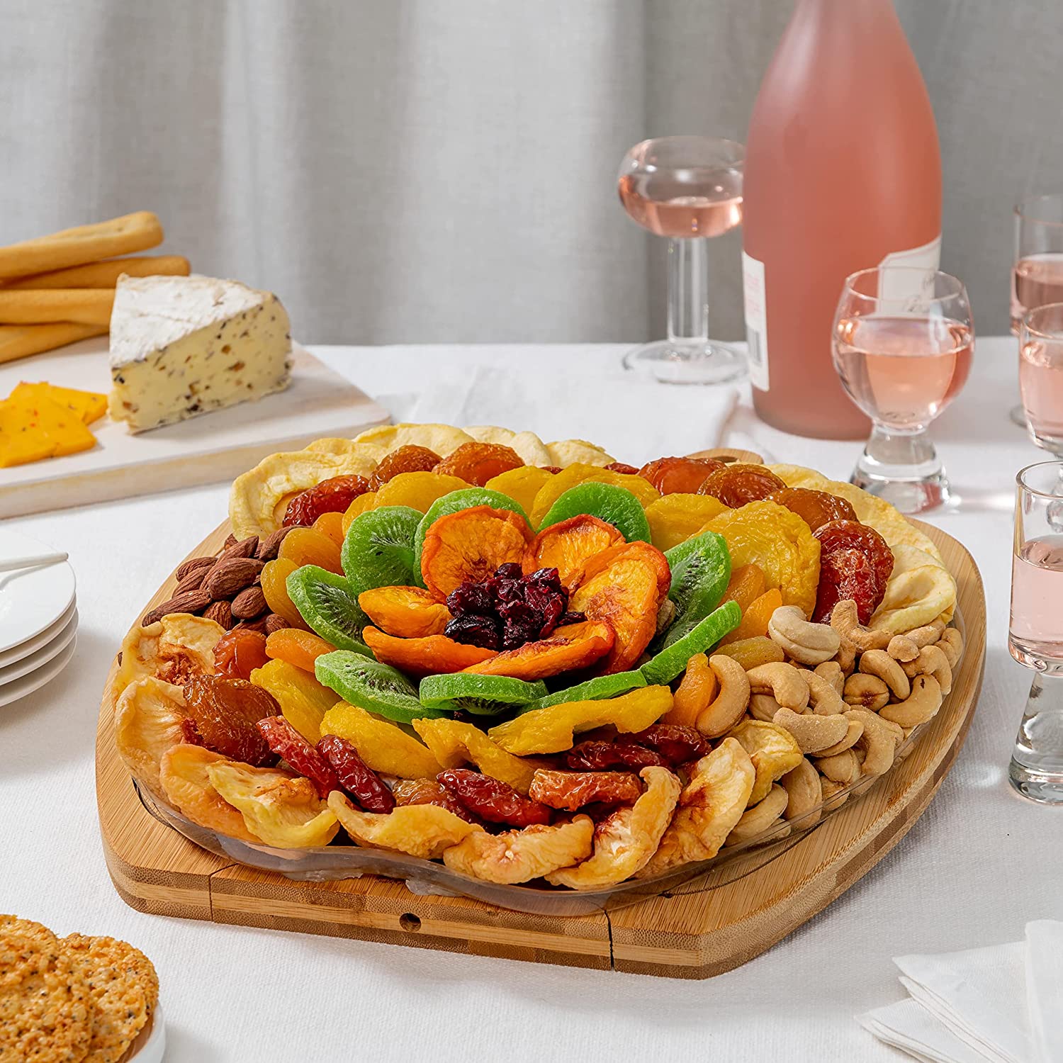 Fruit Gift – Deluxe Dried Fruit & Nut Gift in Reusable Apple-Shaped Tray