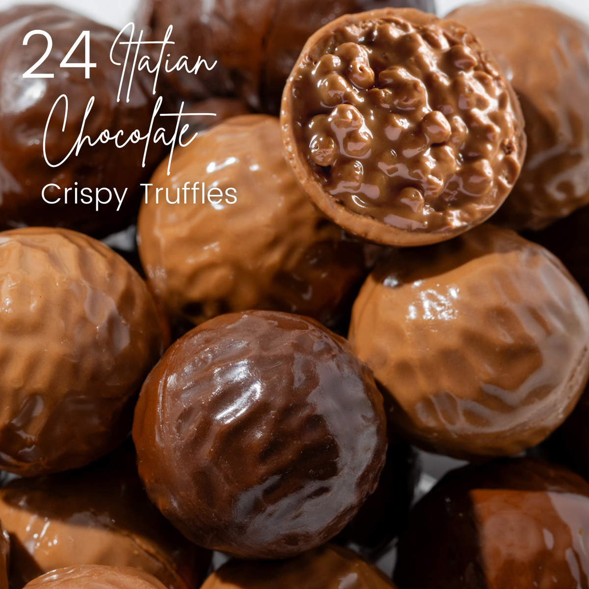 Christmas Chocolate Bon Bons Gift Tin – Hazelnut, Milk & Pistachio