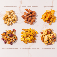 Thanksgiving Gift – Gourmet Nut Crate with 6 Compartments of Sweet & Savory Snacks