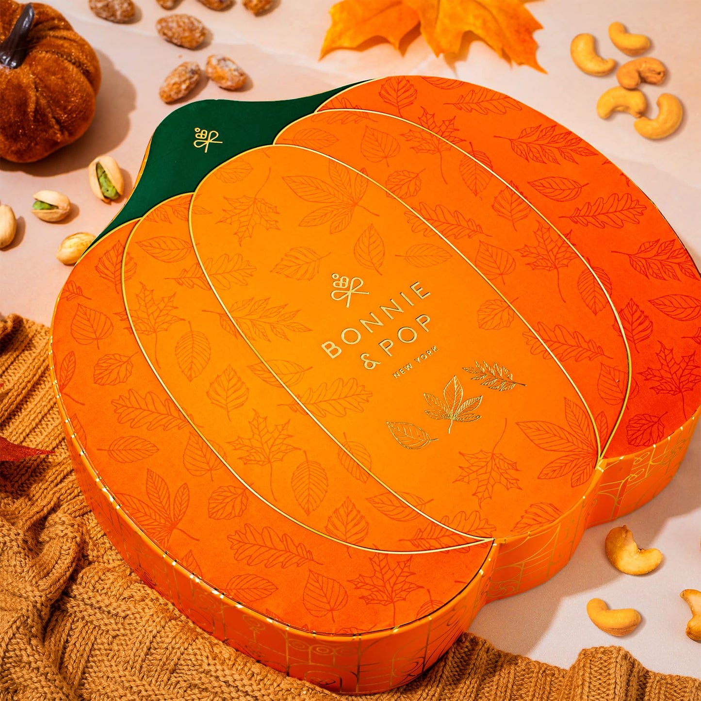 Fall Nut Gift Basket in Pumpkin-Shaped Box – Bonnie and Pop