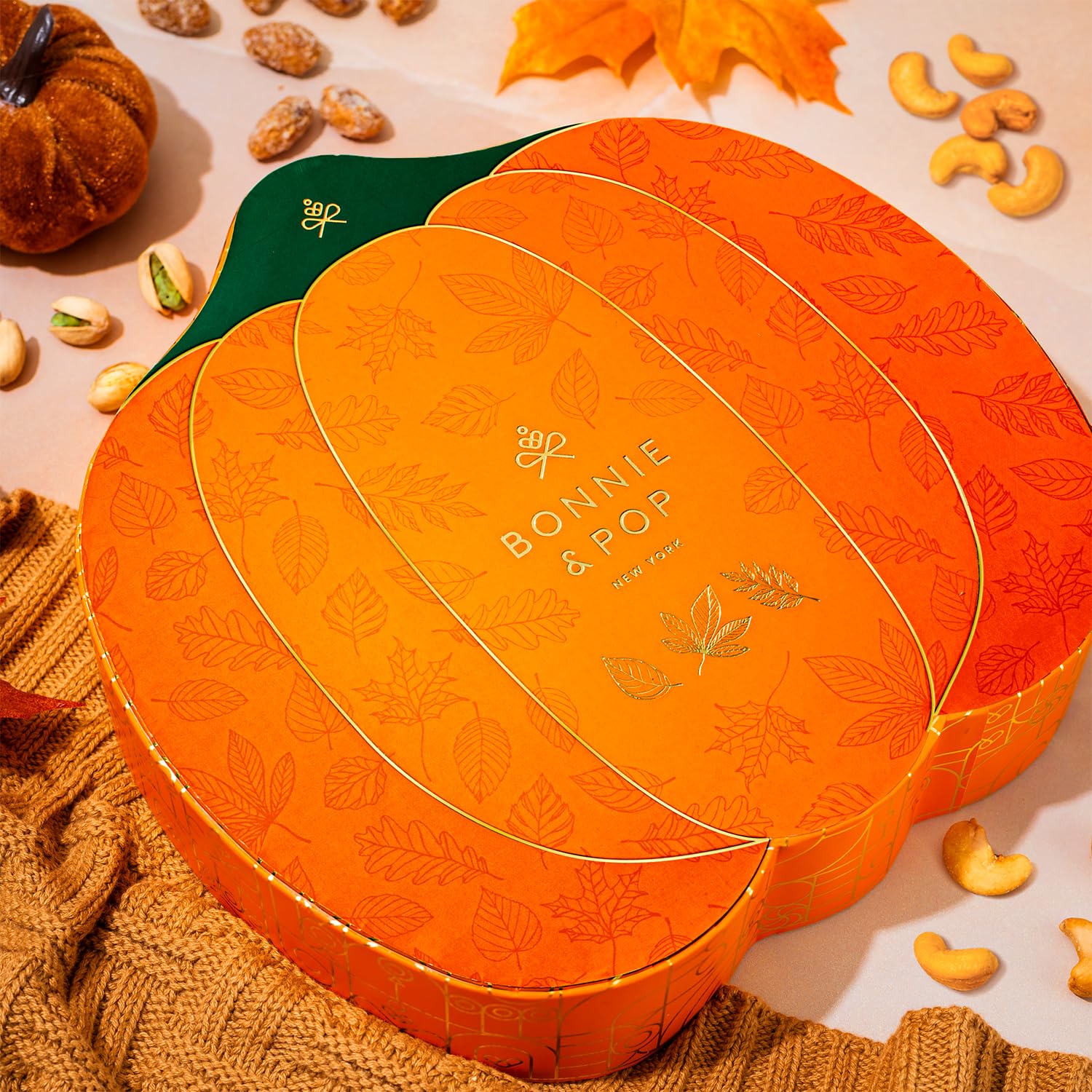 Fall Nut Gift Basket in Pumpkin-Shaped Box – Bonnie and Pop