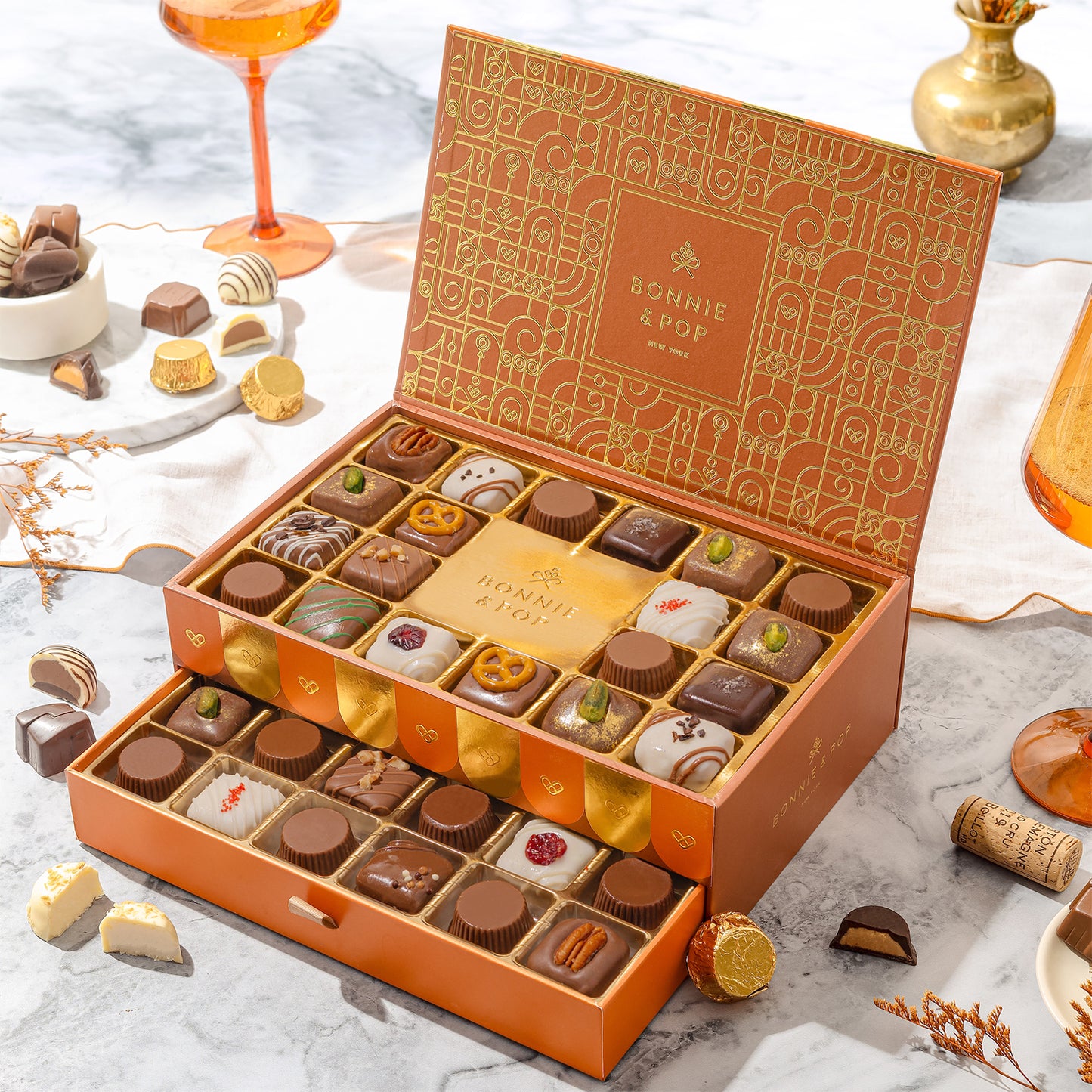 Bonnie and Pop Premium Chocolate Gift Bundle (2-Piece Gourmet Assortment Set)