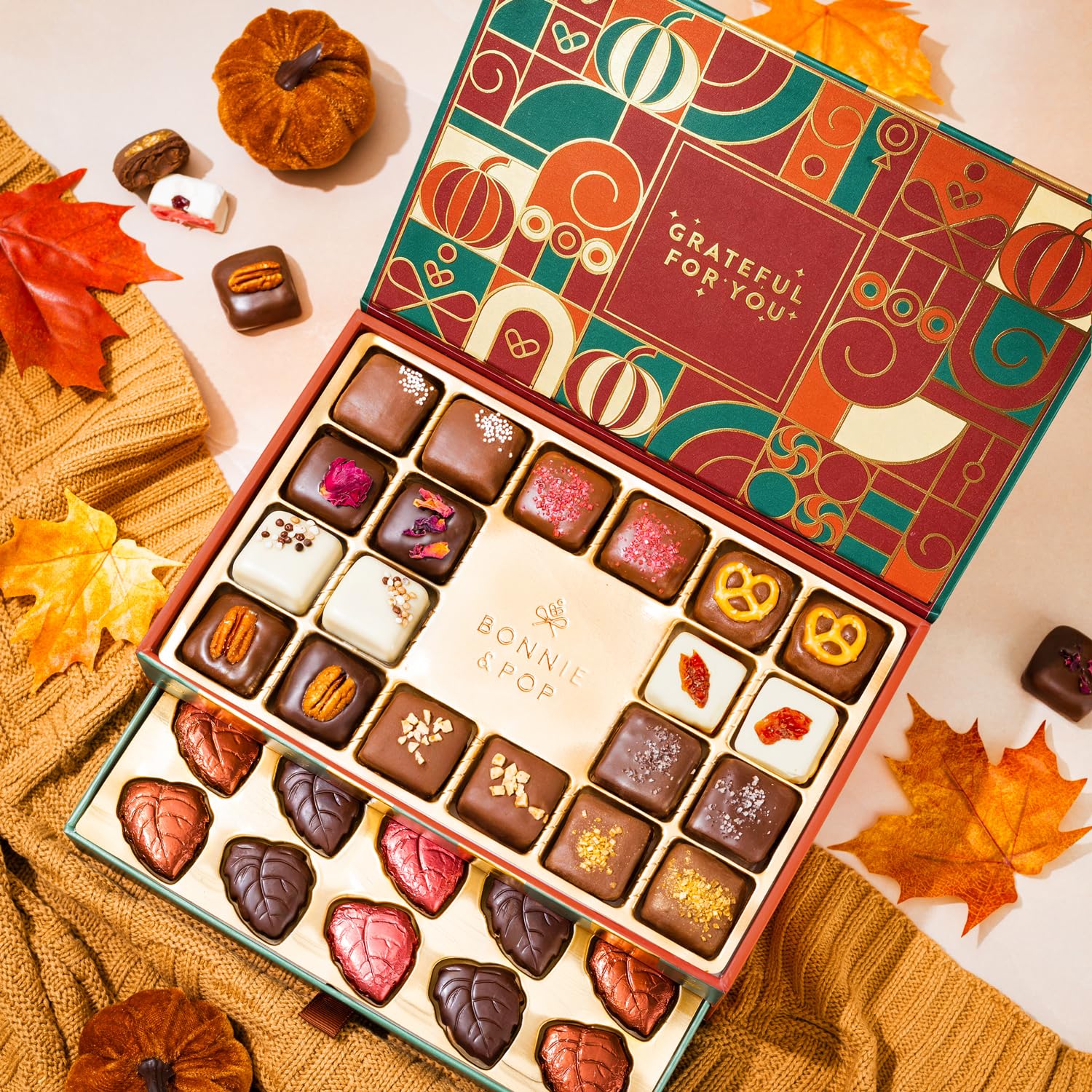 Thanksgiving Chocolate Gift Box with Assorted Truffles – Bonnie and Pop