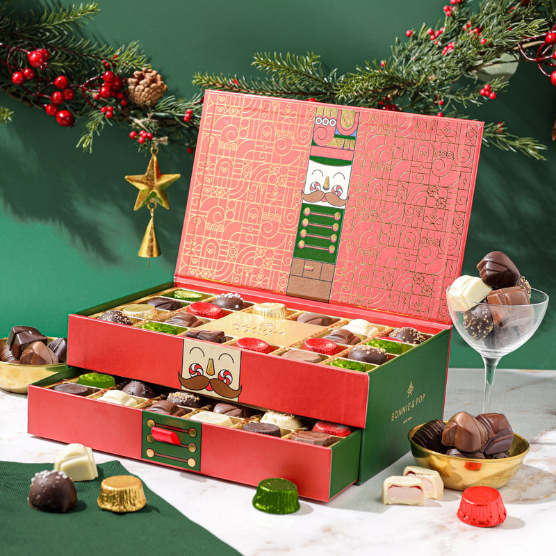 Christmas Chocolate Gift – Gourmet Belgium Truffle Gift Box with Over 30 Assorted Holiday Chocolates