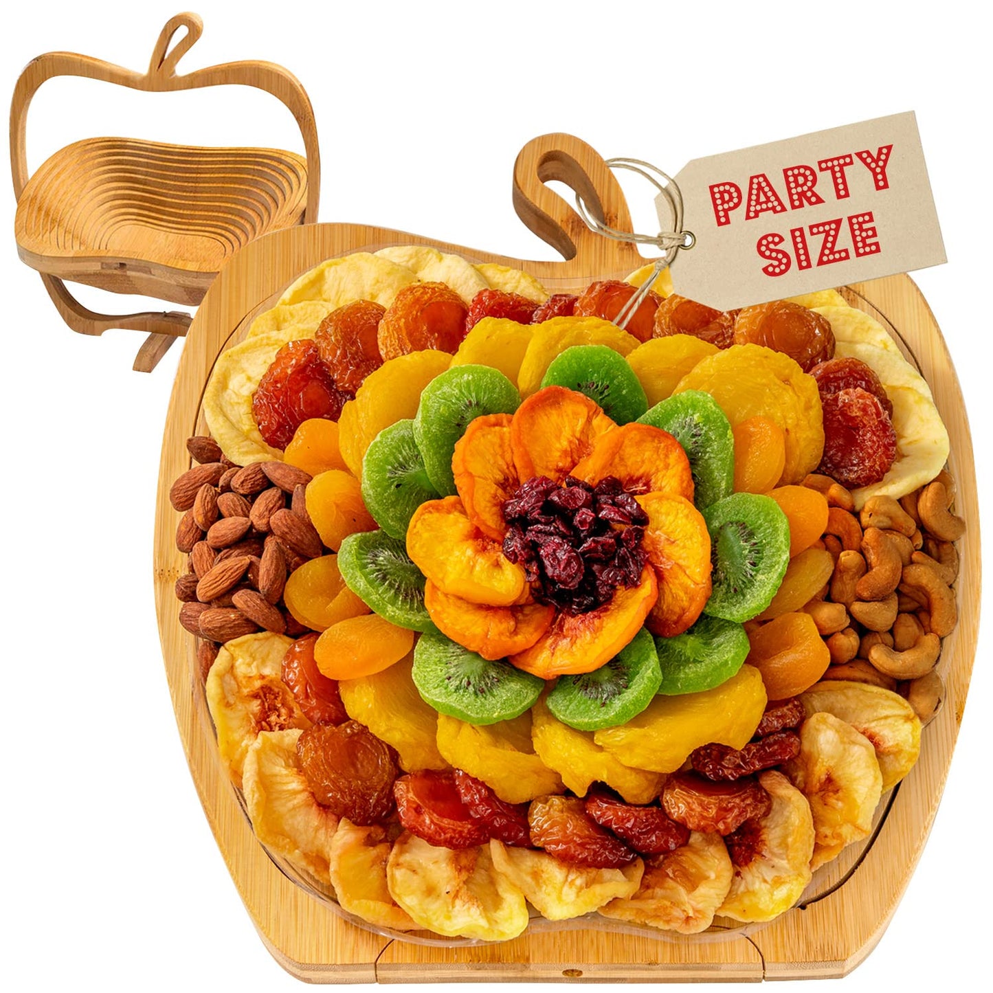 Fruit Gift – Deluxe Dried Fruit & Nut Gift in Reusable Apple-Shaped Tray