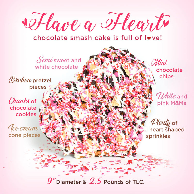 Love You Lots Chocolate Heart Smash Cake