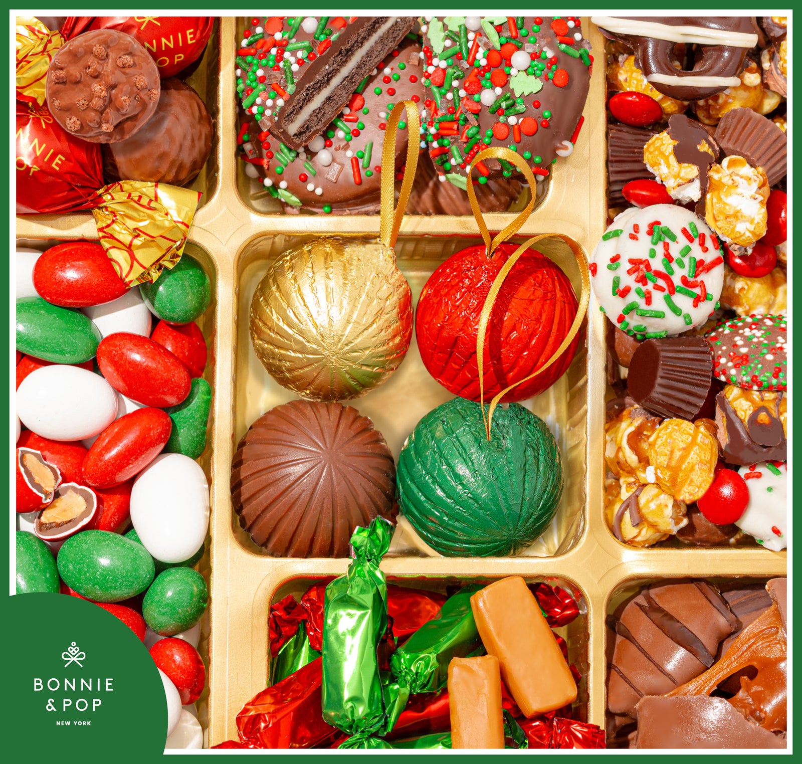 Christmas Gift Basket – Gourmet Holiday Treats in Ornament Tin