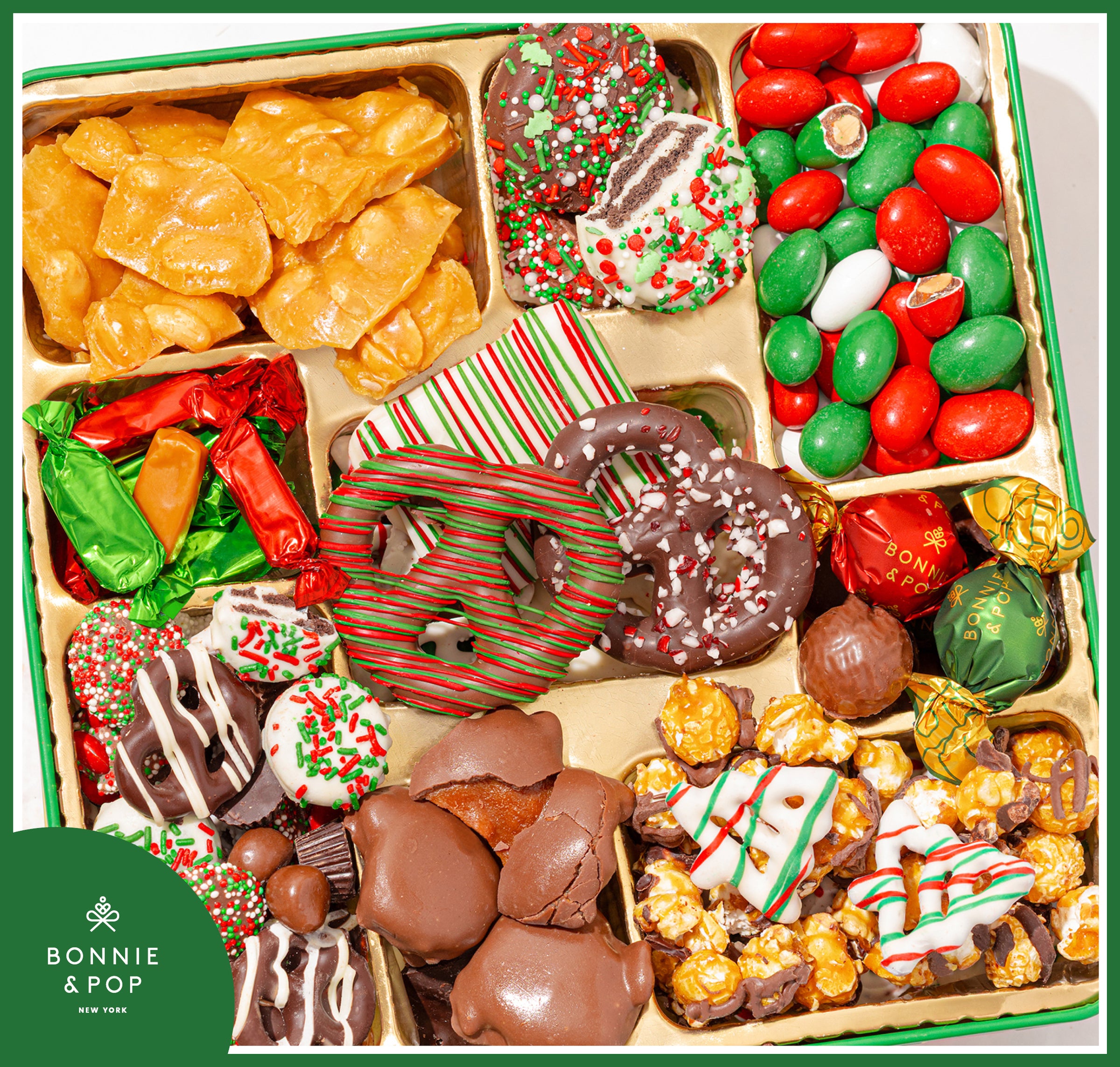 Christmas Tin with Assorted Holiday Treats- Extra Large