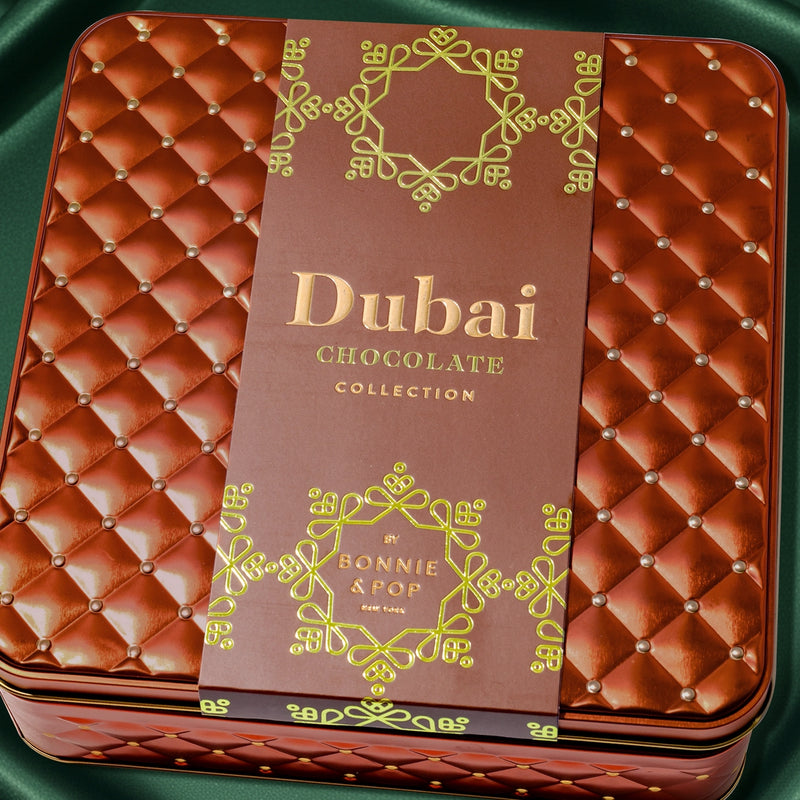 Dubai Chocolate Gift Tin for Thanksgiving, Christmas and Holidays
