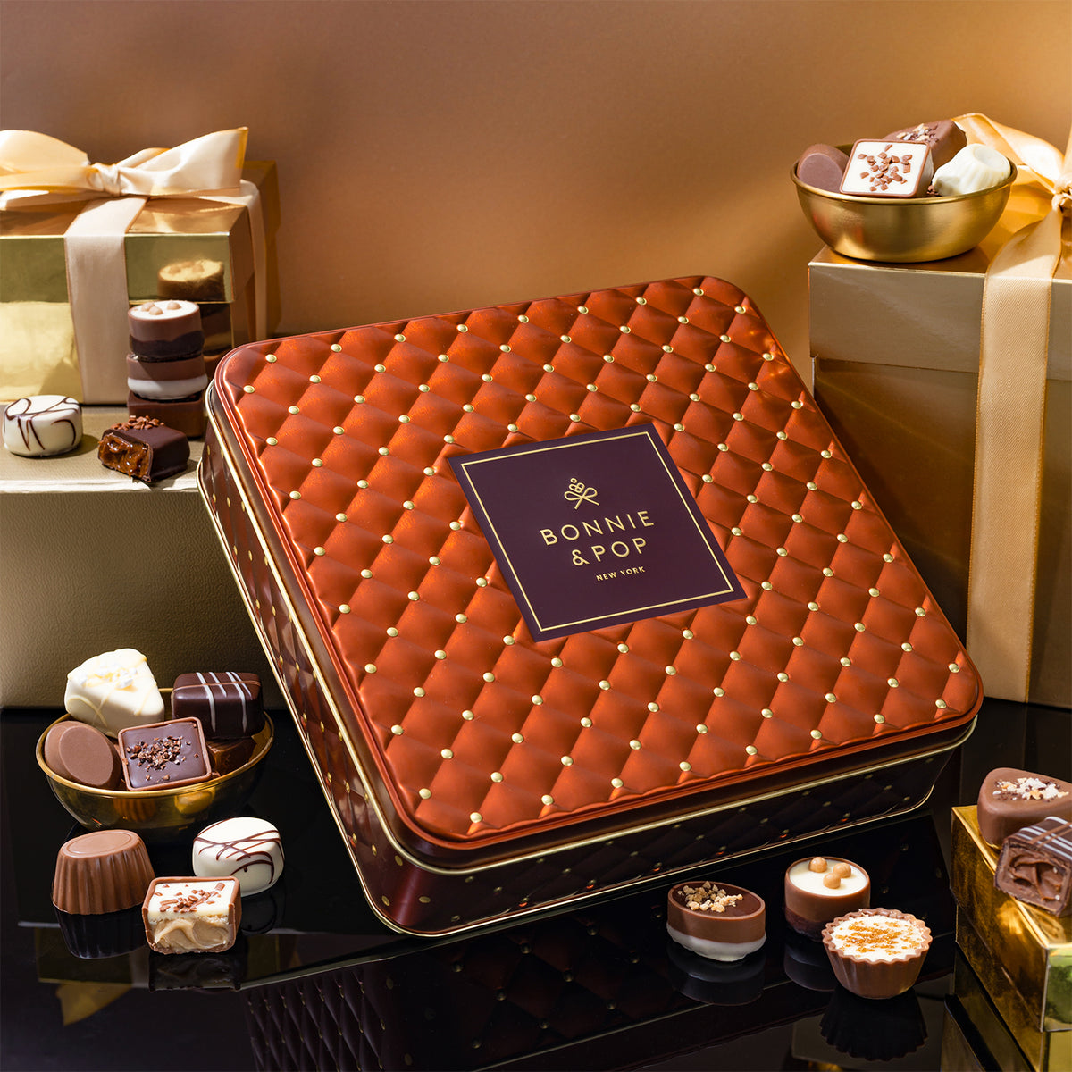 Gourmet Gift Basket with Assorted Truffles & Nuts