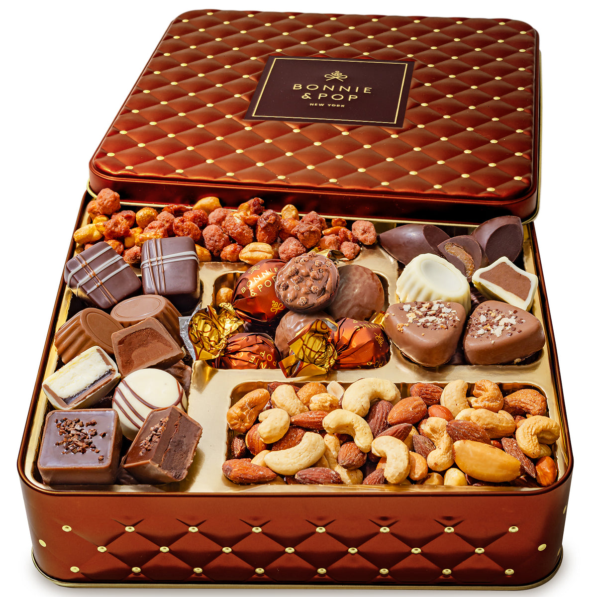 Gourmet Gift Basket with Assorted Truffles & Nuts