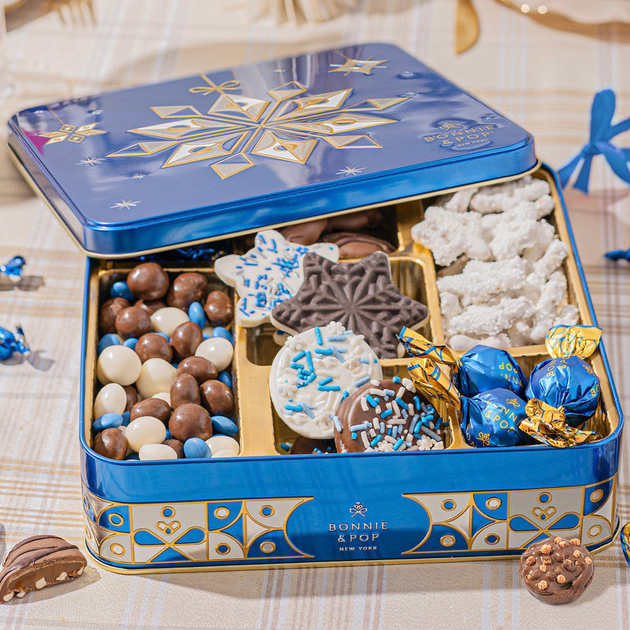 Blue Snowflake Holiday Tin