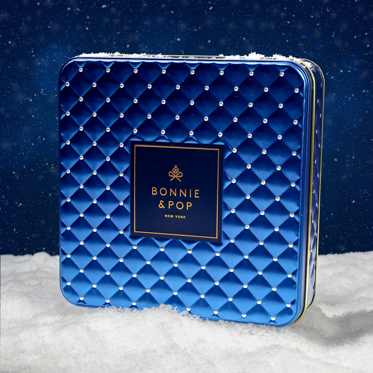 Holiday Gift Tin- Chocolate Assortment- Blue