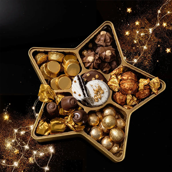 Christmas Chocolate Bon Bons Star Tin – Gourmet Holiday Gift