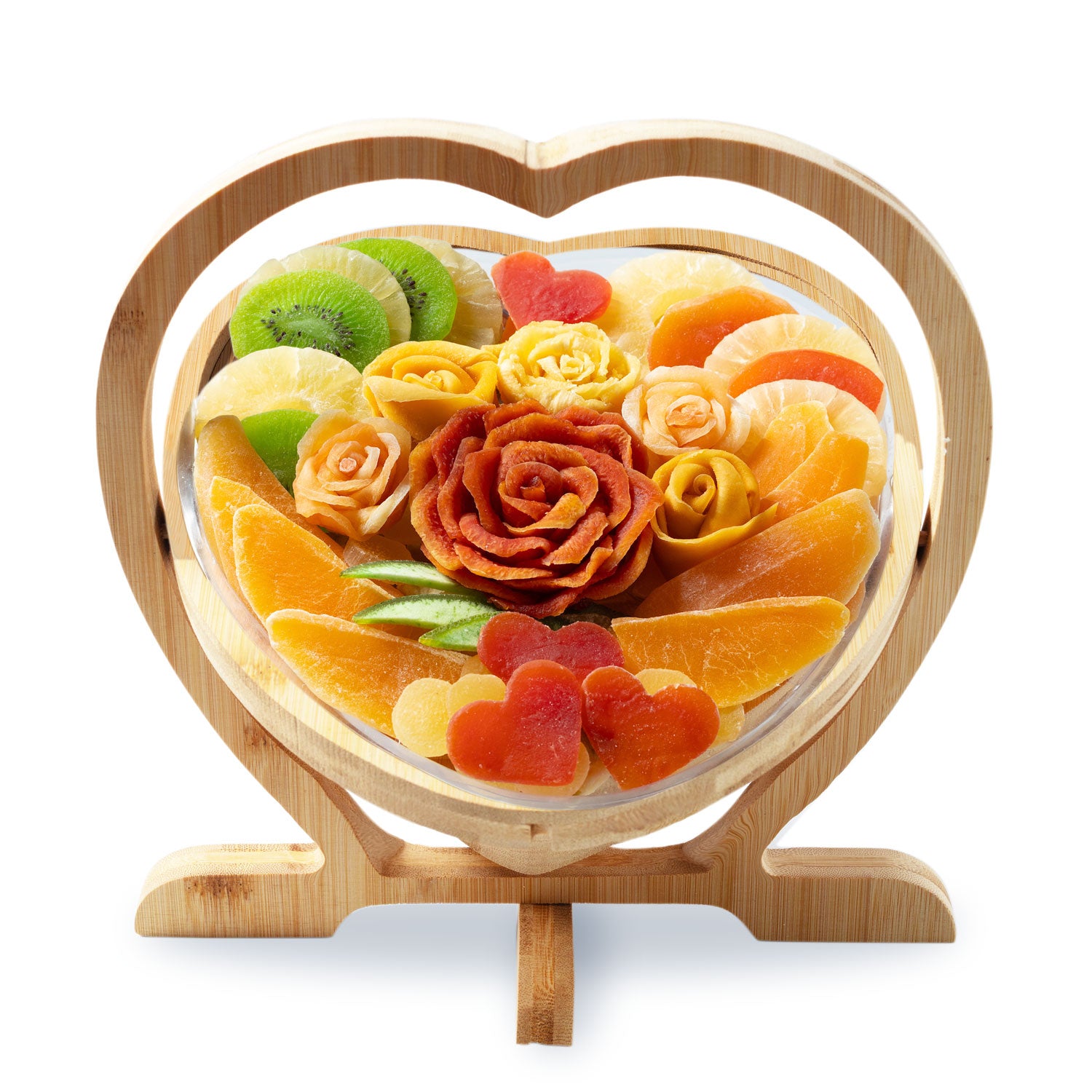 Heart Tray & Basket with Dried Fruit