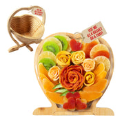 Heart Tray & Basket with Dried Fruit