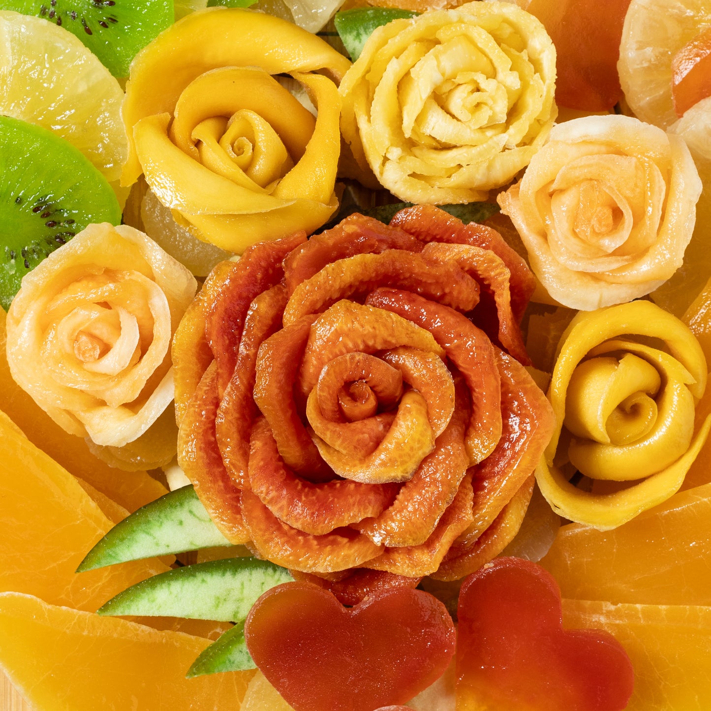Heart Tray & Basket with Dried Fruit