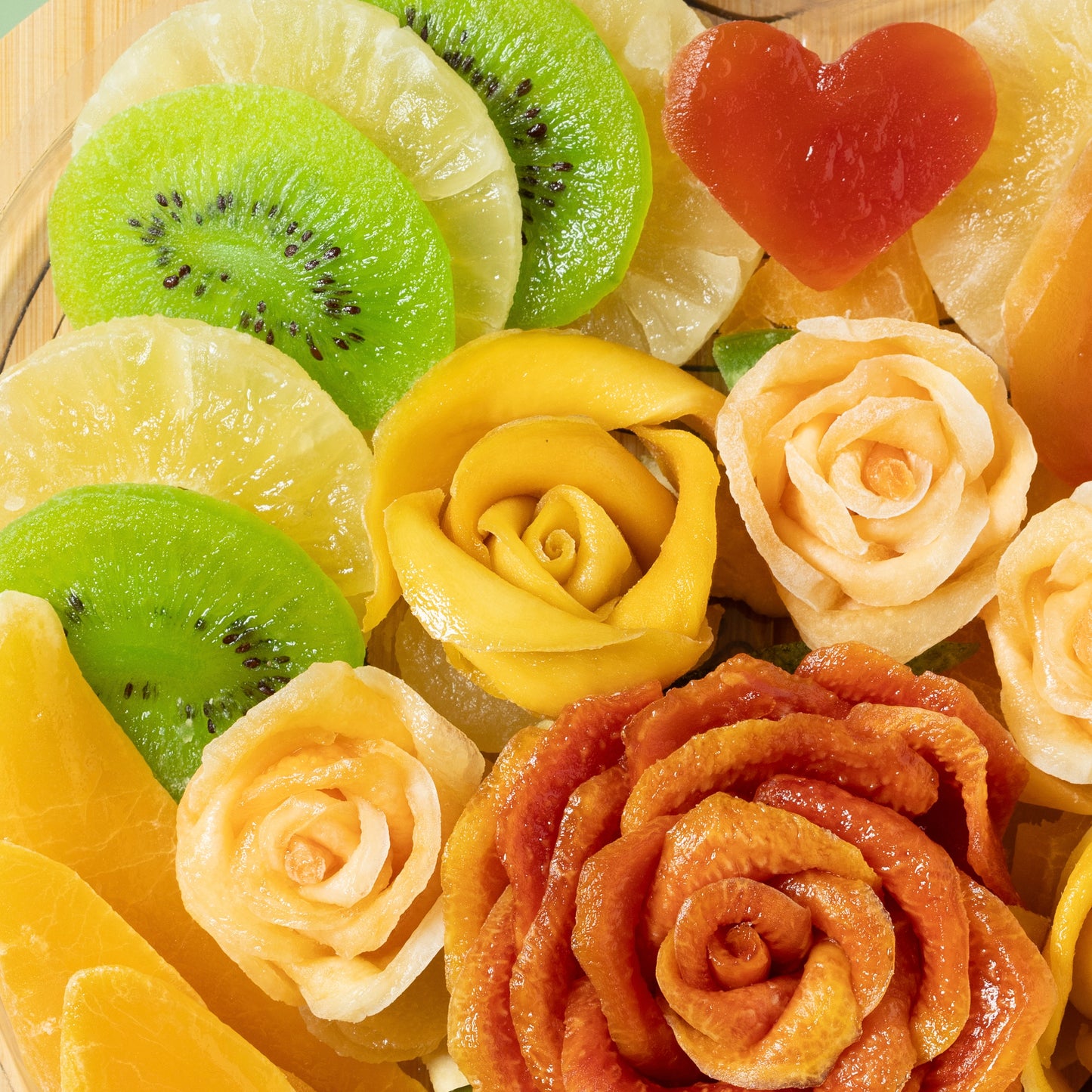 Heart Tray & Basket with Dried Fruit