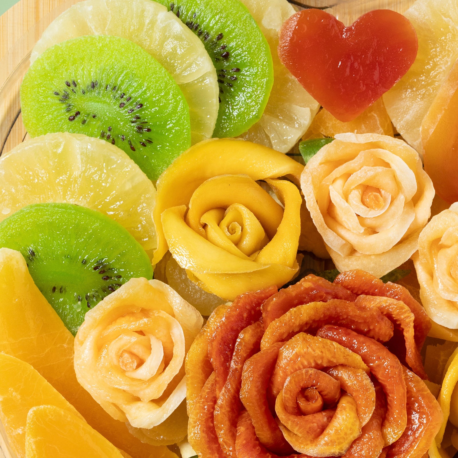 Heart Tray & Basket with Dried Fruit