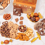 Chocolate Gift Tower – Gourmet Holiday Tower with Belgian Truffles, Caramels & Festive Treats