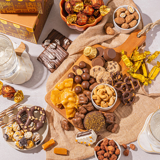 Chocolate Gift Tower – Gourmet Holiday Tower with Belgian Truffles, Caramels & Festive Treats