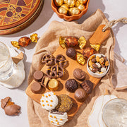 Festive Gift Tin Filled with Truffles, Pretzels & Gourmet Chocolates