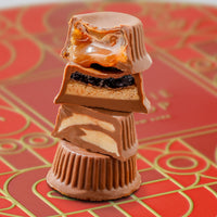 Christmas Gift Basket – Four-Tier Tower of Holiday Chocolates, Caramels & Treats