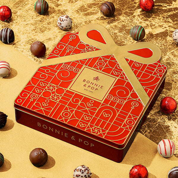 Chocolate Gift Tin Gold Thumbnail