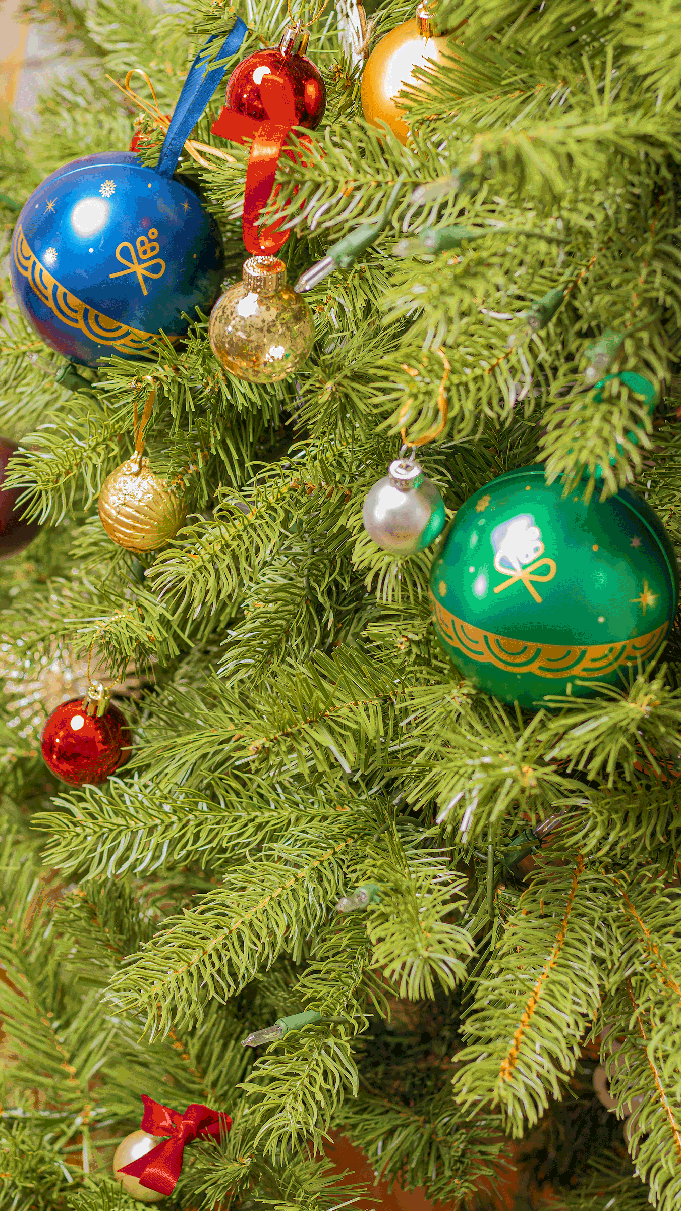 Christmas Gift- Festive Ornament Tins Filled with Gourmet Chocolate Bon Bons- Set of 3