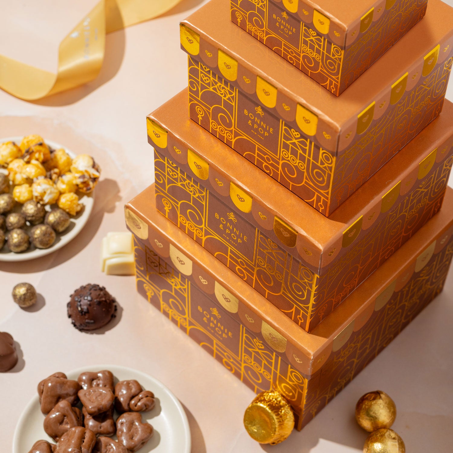 Chocolate Gift Tower – Gourmet Holiday Tower with Belgian Truffles