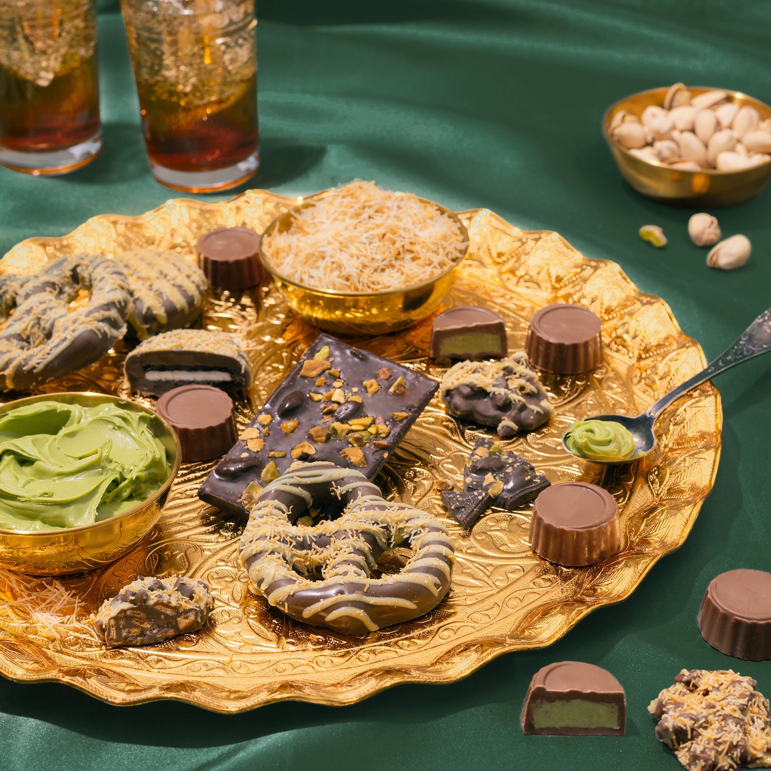 Dubai Chocolate Gift Tin for Thanksgiving, Christmas and Holidays