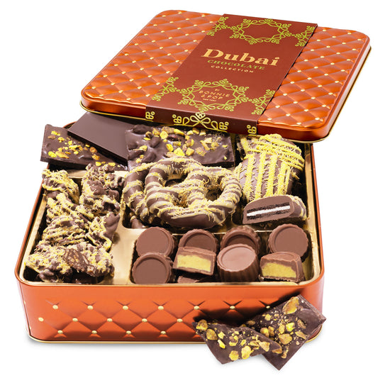 Dubai Chocolate Gift Tin for Thanksgiving, Christmas and Holidays