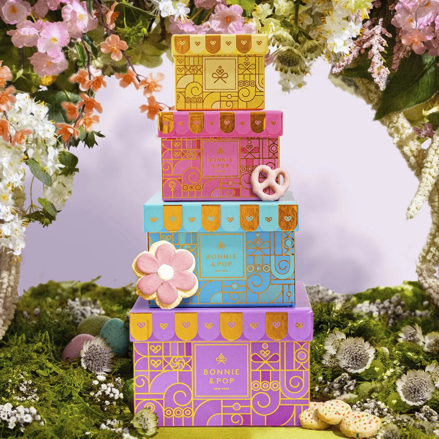 Spring Easter Gift Tower