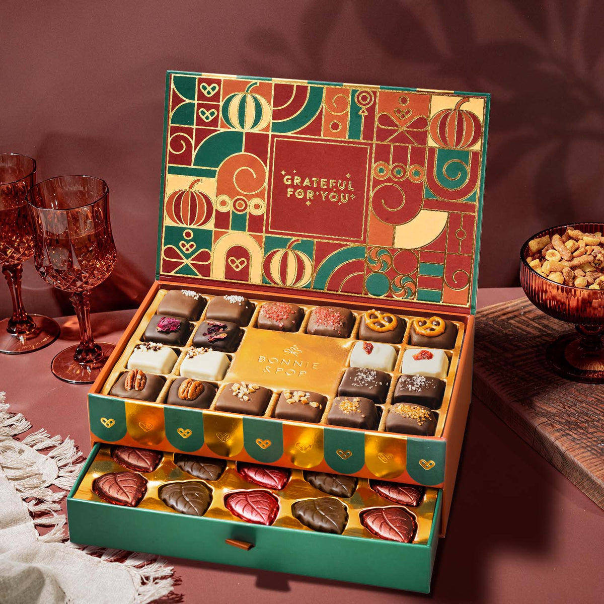Thanksgiving Chocolate Gift Box with Assorted Truffles – Bonnie and Pop