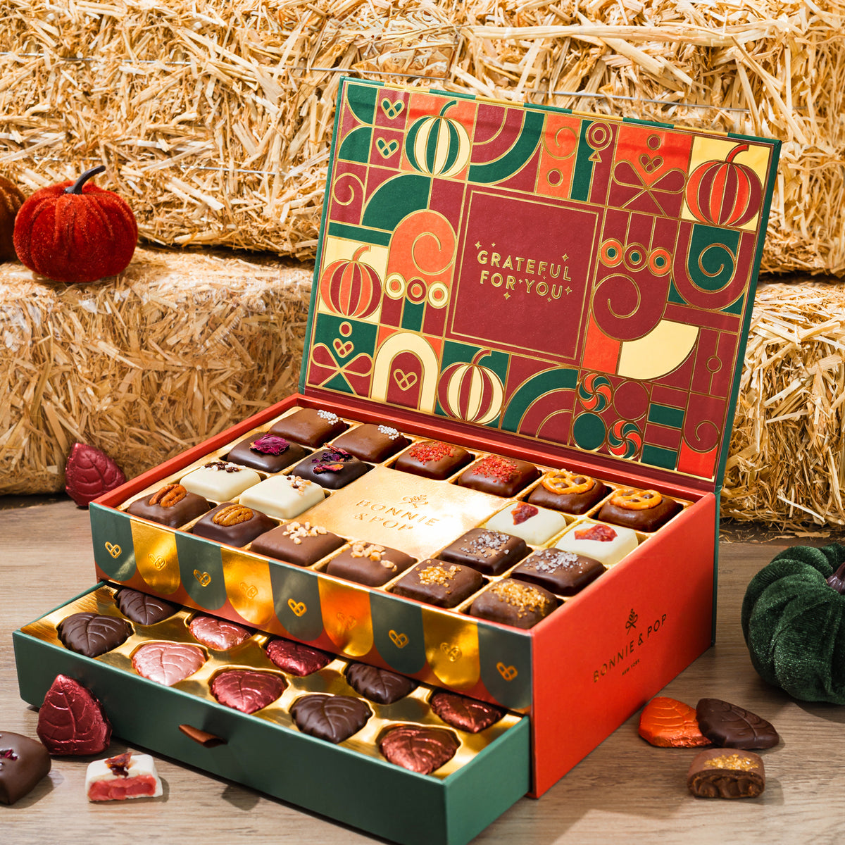 Thanksgiving Chocolate Gift Box with Assorted Truffles – Bonnie and Pop